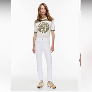 White aritzia jean